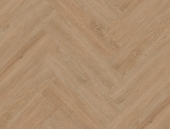 beige PVC vloer Dryback - visgraat