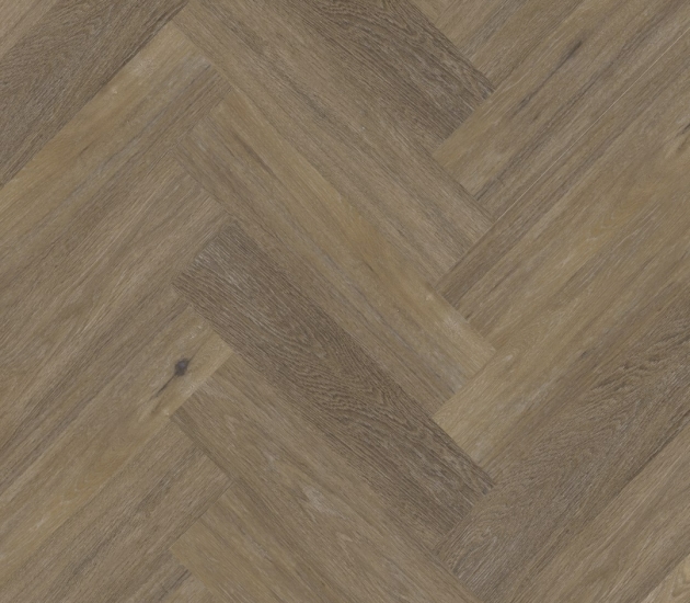 bruine PVC vloer Dryback – visgraat