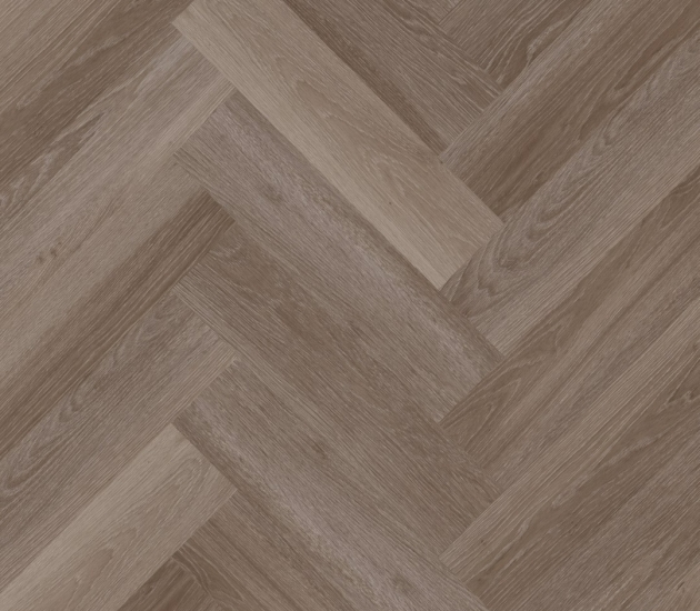 bruine PVC vloer Dryback – visgraat